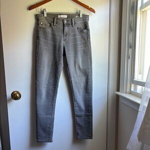 Banana Republic Faded Gray Denim Pants sz 26 Skinny Ankle Jeans
